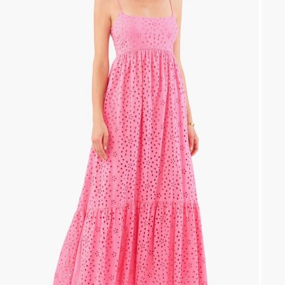 1. State Dresses & Skirts - 1. State Pink Eyelet Spaghetti-Strap Maxi Dress